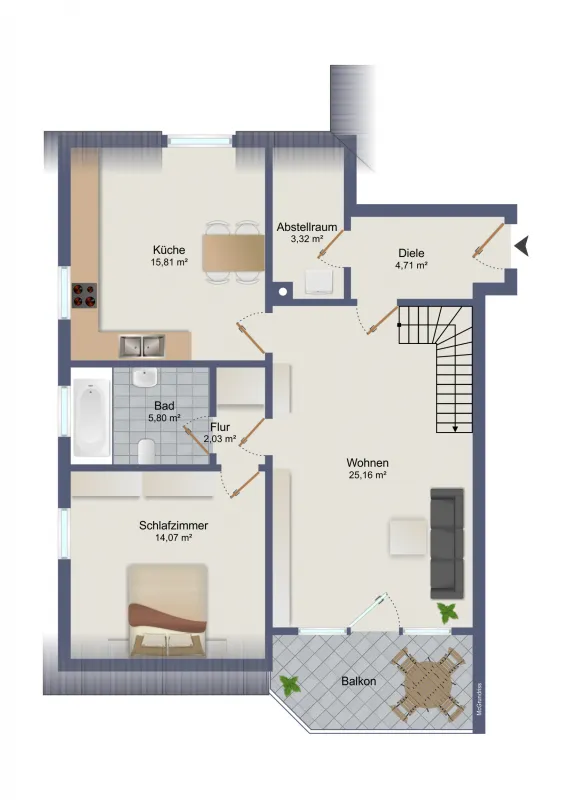 Grundriss Wohnung