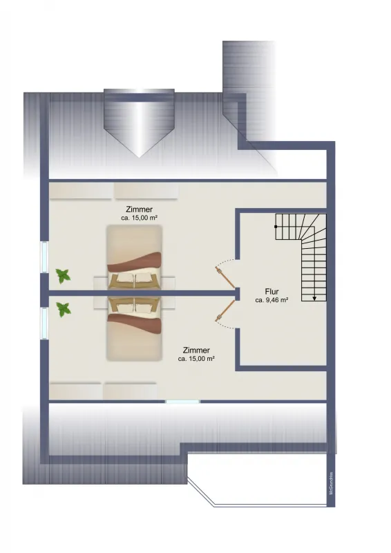 Grundriss Spitzboden