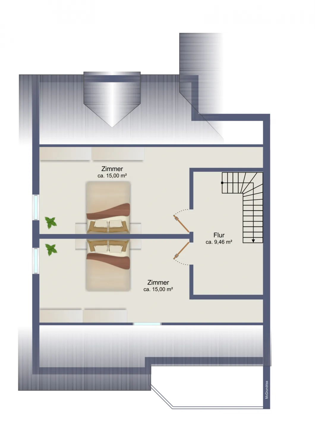 Grundriss Spitzboden